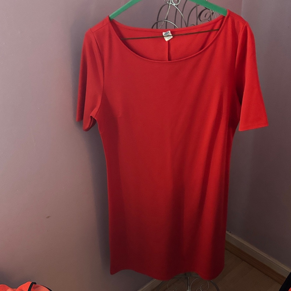 New Old Navy Red Midi Dress